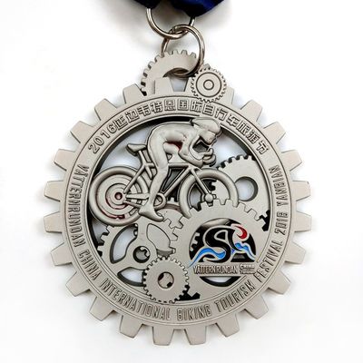 comprar Medallas de ciclismo personalizadas personalizadas con chapa de níquel Fabricación en línea