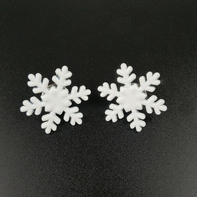 comprar Metal brillante Copo de nieve insignia de alfiler de zinc / hierro / latón no hay cantidad mínima Fabricación en línea