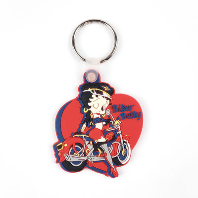 comprar Llave de llave de goma Pvc Anillo de llave de metal 3D Keytag Logotipo personalizado Regalo de recuerdo de diseño gratuito Fabricación en línea