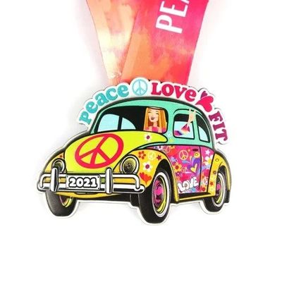 comprar Medalla de premio de aleación de zinc de metal de gran tamaño multicolor Impresión UV Regalos de arte global Fabricación en línea