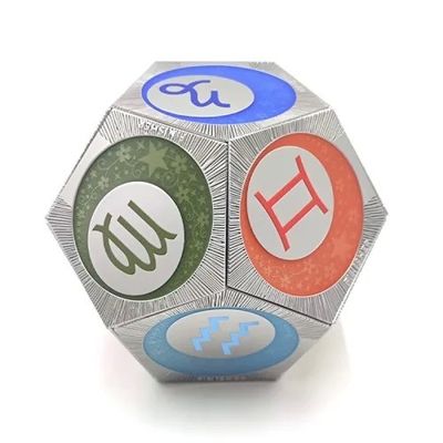 comprar Zinc de aleación signos del zodiaco segmento medalla personalizada doce constelación segmentada Fabricación en línea
