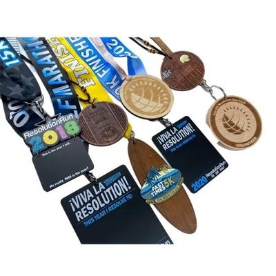 comprar Impresión de verano Medallas de madera Durabilidad duradera que permite premios ganadores Fabricación en línea