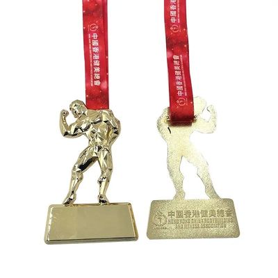 comprar 3D Fitness Gold Award Medalla de Acción de culturismo Fabricación en línea
