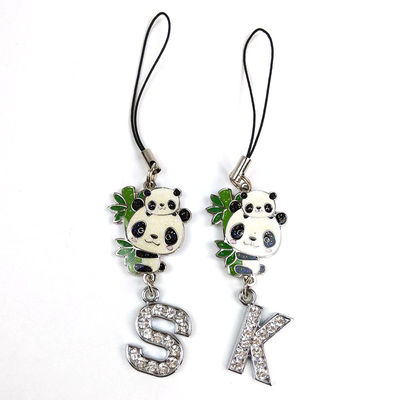 comprar El elemento panda personalizado de llaveros de pareja de llaves de pareja anillo de llave de metal dibujo animado Fabricación en línea