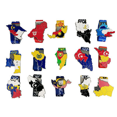 comprar Mapa personalizado de aleación de zinc Medallas de esmalte suave Meticulosamente hechas Fabricación en línea