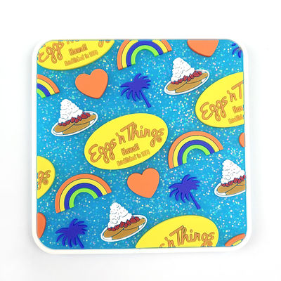 comprar Coaster de goma de PVC con brillo Fabricación en línea