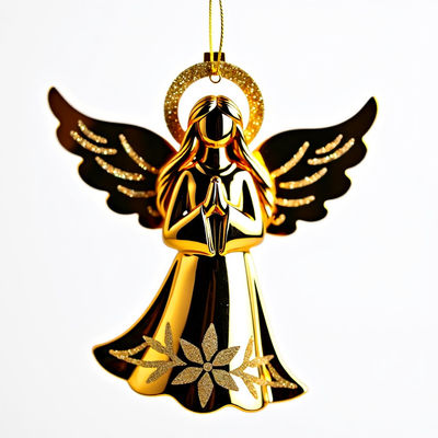 comprar Celebra la temporada con la serenidad brillante Ornamento de ángel dorado para regalos de promoción de negocios Fabricación en línea
