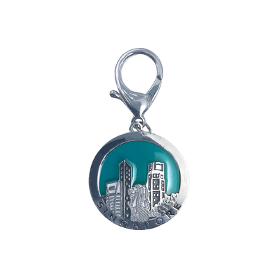 comprar Singapore Shiny Silver Translucent Enamels Keychain – A Stunning Tribute to Urban Elegance Fabricación en línea
