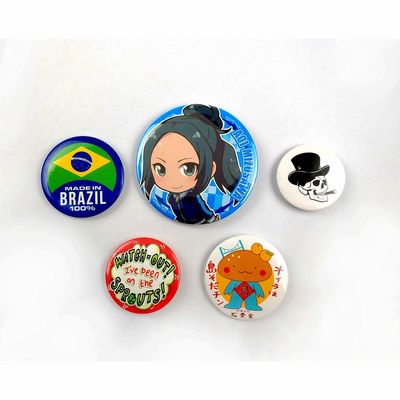 Emblema / Bombo de botón promocional con alfiler de seguridad para maratón