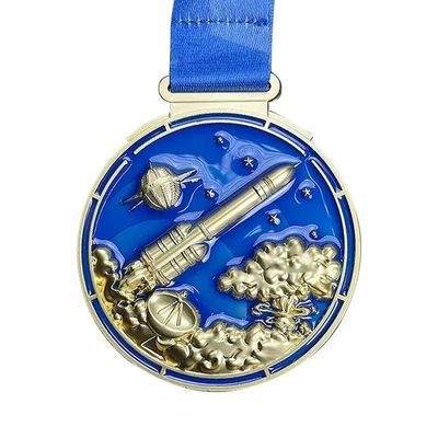 3D Die Casting Medallas de maratón en línea Eventos Medalla de acabado personalizada