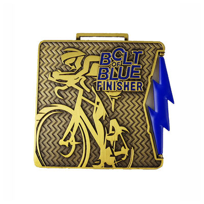 Finalizador de stock a granel Medallas de ciclismo personalizadas y premios de desafío de equipos de ciclismo Medallas de bicicleta
